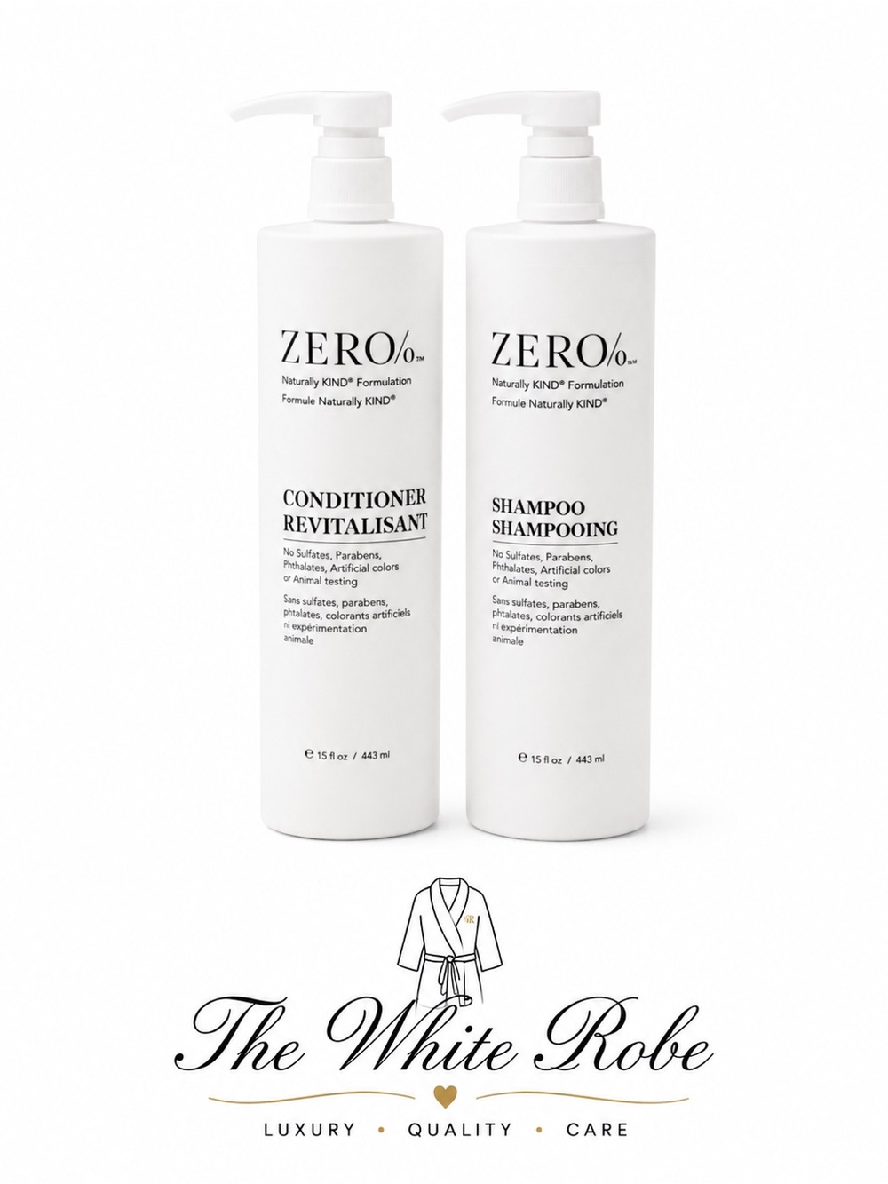 CONDITIONER & SHAMPOO ZERO % - 
15 fl.oz.